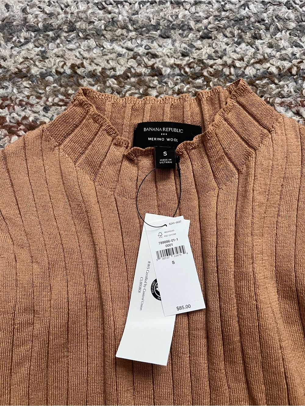 Merino Wool Ribbed Sweater - Picture 3 of 3